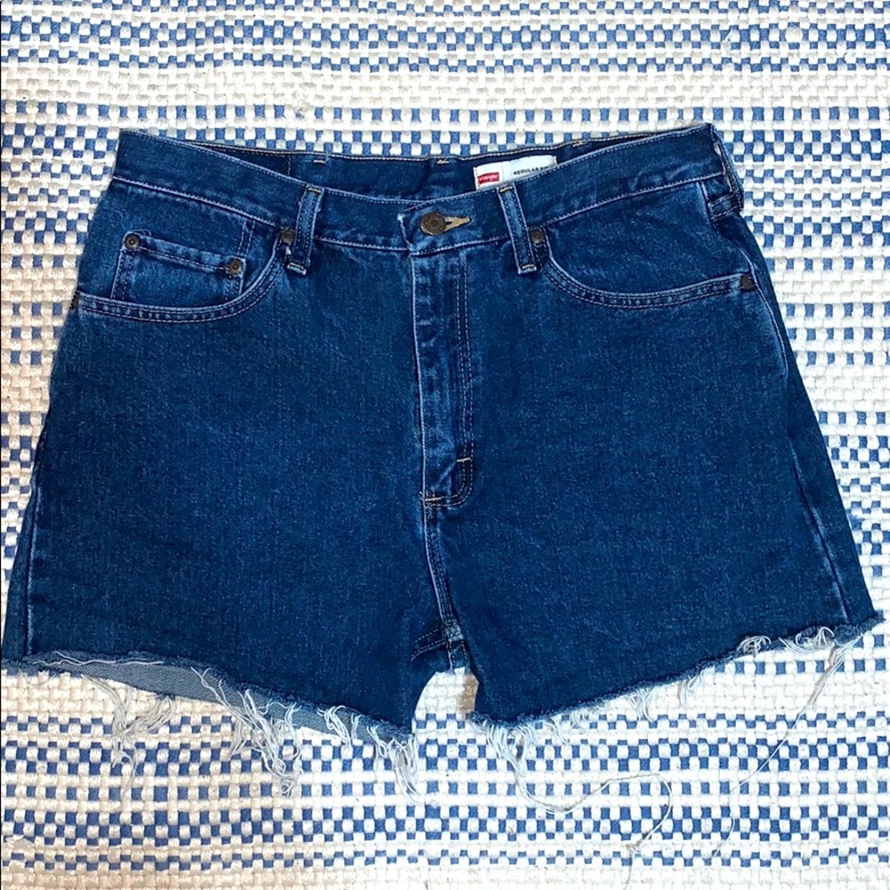Wrangler high waisted denim shorts